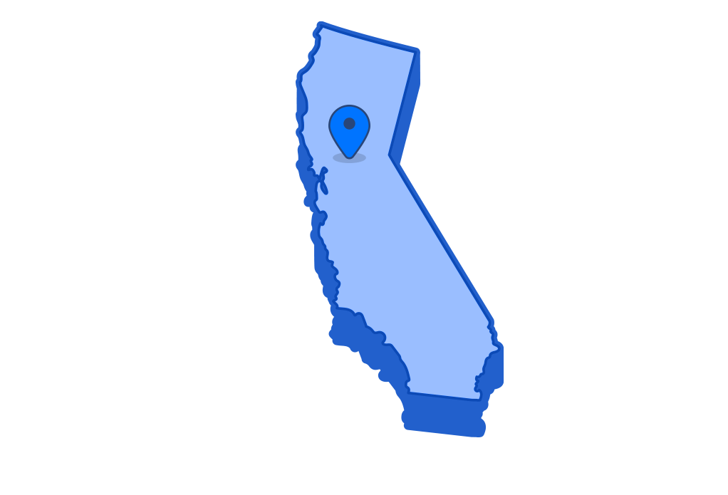 Sacramento on a map